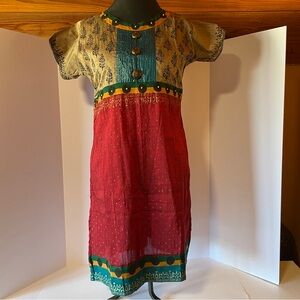 Adorable traditional Indian Red and Gold Embellished Tunic